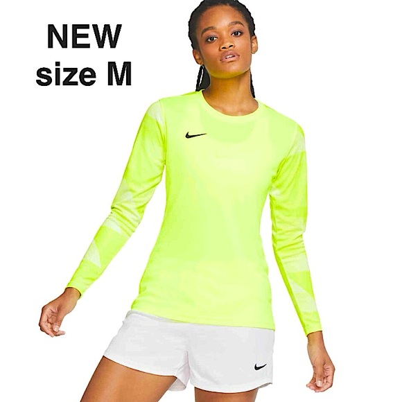 New Nike IV Match woman Goalkeeper Jersey – Volt & White Size M with tags ⭐️⭐️⭐️ - Picture 1 of 17